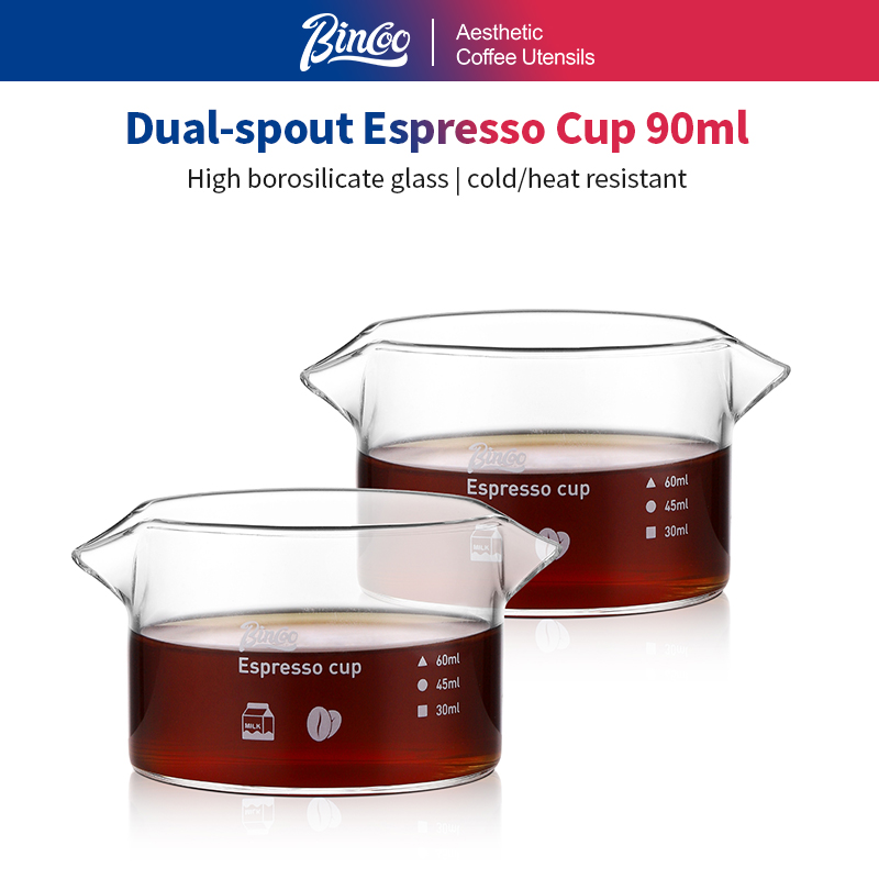 BINCOO 90ml Double Spout Espre - Espresso Shot Glass review and price